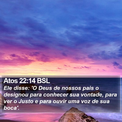 Atos 22:14 BSL Bible Verse Image