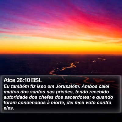 Atos 26:10 BSL Bible Verse Image