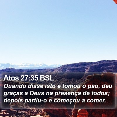 Atos 27:35 BSL Bible Verse Image