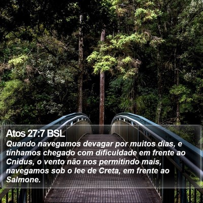 Atos 27:7 BSL Bible Verse Image