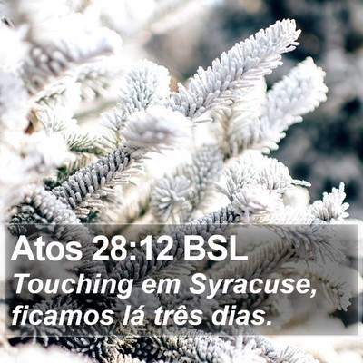 Atos 28:12 BSL Bible Verse Image