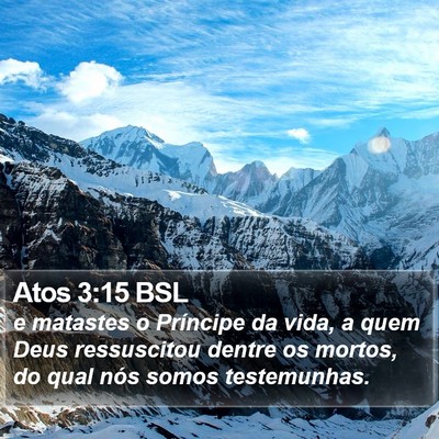 Atos 3:15 BSL Bible Verse Image
