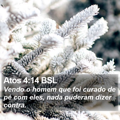 Atos 4:14 BSL Bible Verse Image
