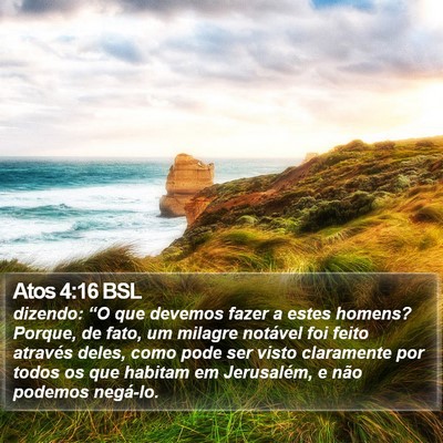 Atos 4:16 BSL Bible Verse Image