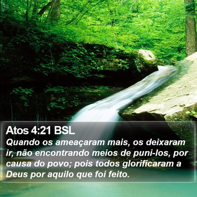 Atos 4:21 BSL Bible Verse Image