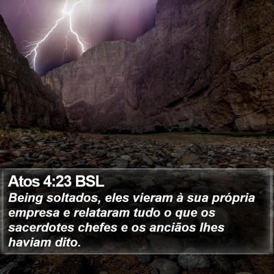 Atos 4:23 BSL Bible Verse Image