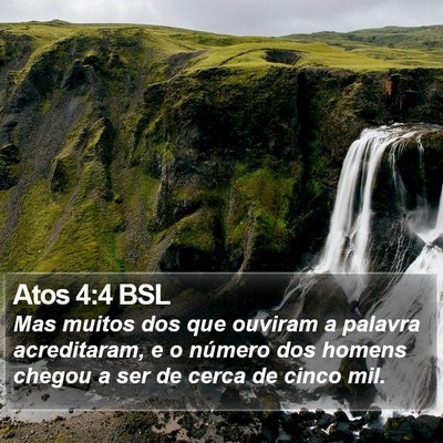 Atos 4:4 BSL Bible Verse Image