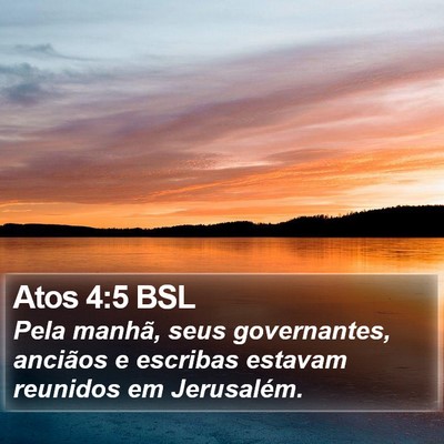 Atos 4:5 BSL Bible Verse Image