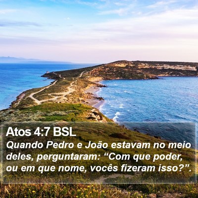 Atos 4:7 BSL Bible Verse Image
