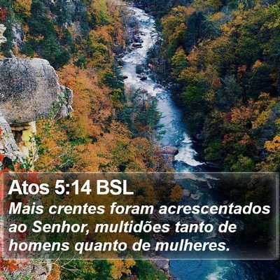 Atos 5:14 BSL Bible Verse Image