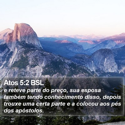 Atos 5:2 BSL Bible Verse Image