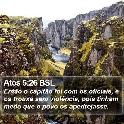 Atos 5:26 BSL Bible Verse Image
