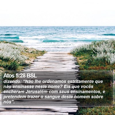 Atos 5:28 BSL Bible Verse Image