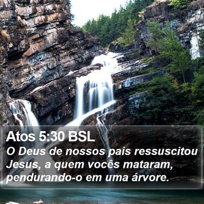 Atos 5:30 BSL Bible Verse Image