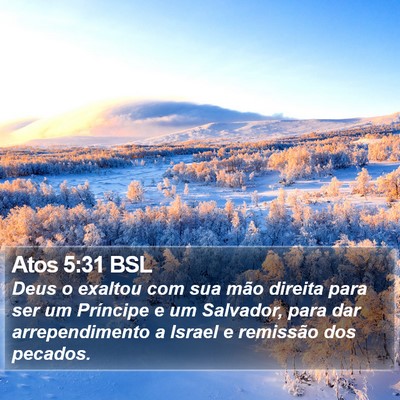 Atos 5:31 BSL Bible Verse Image