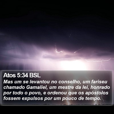 Atos 5:34 BSL Bible Verse Image