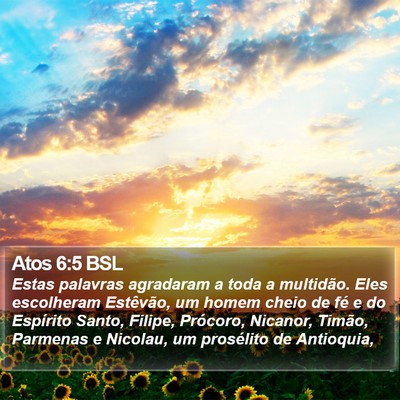 Atos 6:5 BSL Bible Verse Image