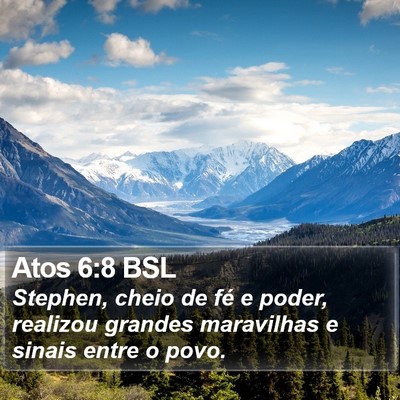 Atos 6:8 BSL Bible Verse Image