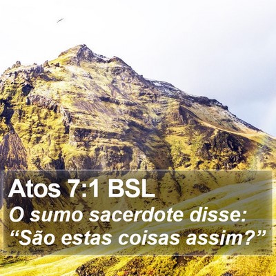 Atos 7:1 BSL Bible Verse Image