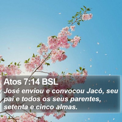 Atos 7:14 BSL Bible Verse Image
