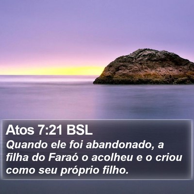 Atos 7:21 BSL Bible Verse Image
