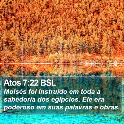 Atos 7:22 BSL Bible Verse Image
