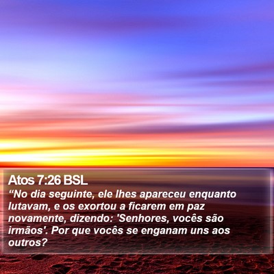 Atos 7:26 BSL Bible Verse Image