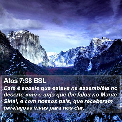 Atos 7:38 BSL Bible Verse Image
