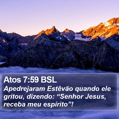 Atos 7:59 BSL Bible Verse Image
