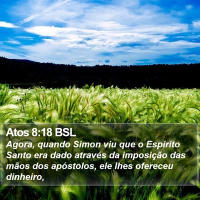 Atos 8:18 BSL Bible Verse Image