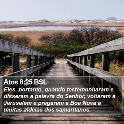 Atos 8:25 BSL Bible Verse Image