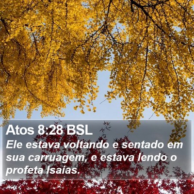 Atos 8:28 BSL Bible Verse Image