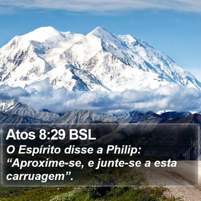 Atos 8:29 BSL Bible Verse Image