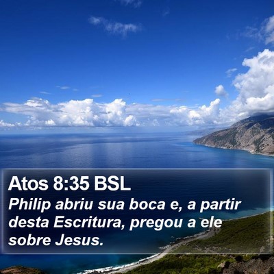 Atos 8:35 BSL Bible Verse Image