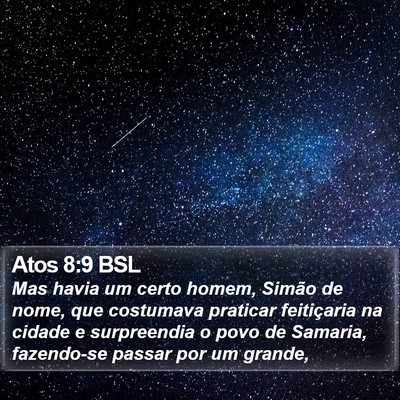 Atos 8:9 BSL Bible Verse Image
