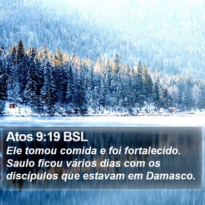 Atos 9:19 BSL Bible Verse Image
