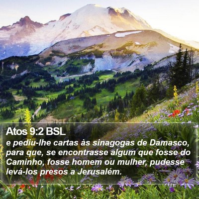 Atos 9:2 BSL Bible Verse Image