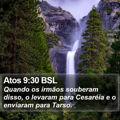 Atos 9:30 BSL Bible Verse Image