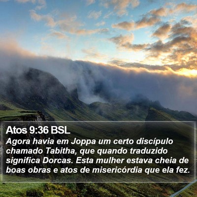 Atos 9:36 BSL Bible Verse Image