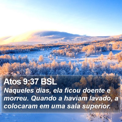 Atos 9:37 BSL Bible Verse Image
