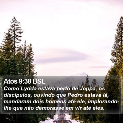 Atos 9:38 BSL Bible Verse Image