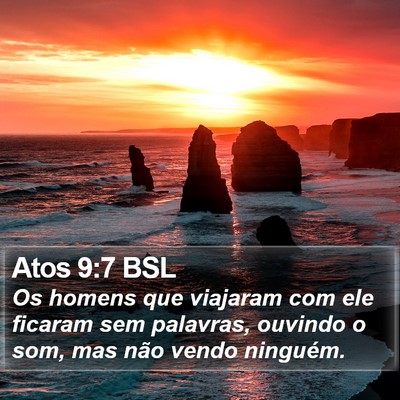 Atos 9:7 BSL Bible Verse Image