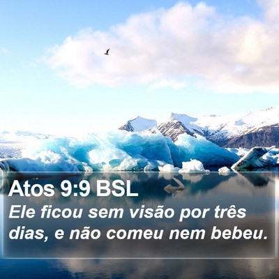 Atos 9:9 BSL Bible Verse Image