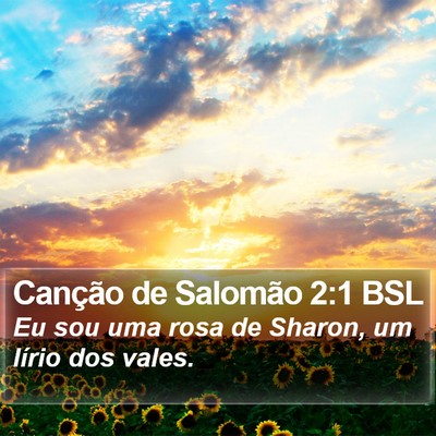 Canção de Salomão 2:1 BSL Bible Verse Image