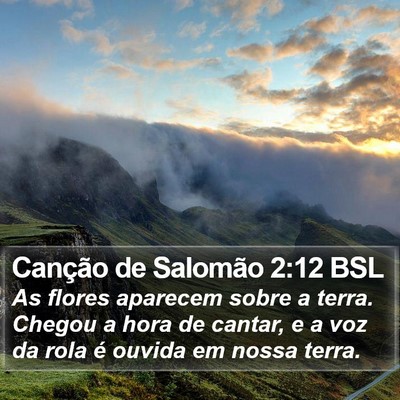 Canção de Salomão 2:12 BSL Bible Verse Image