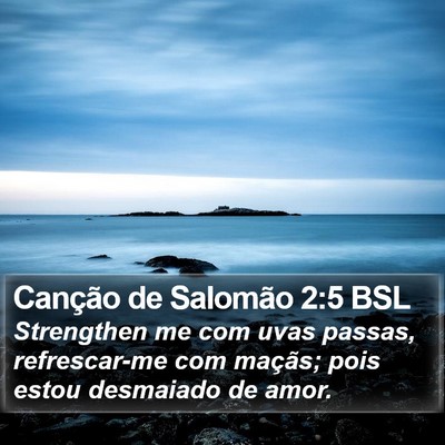 Canção de Salomão 2:5 BSL Bible Verse Image
