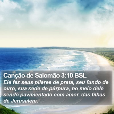 Canção de Salomão 3:10 BSL Bible Verse Image