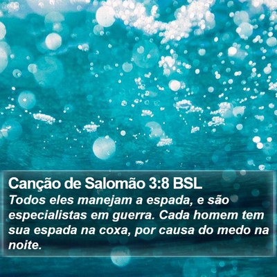 Canção de Salomão 3:8 BSL Bible Verse Image