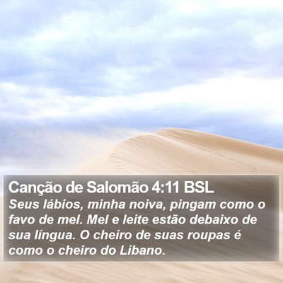 Canção de Salomão 4:11 BSL Bible Verse Image