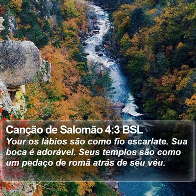 Canção de Salomão 4:3 BSL Bible Verse Image